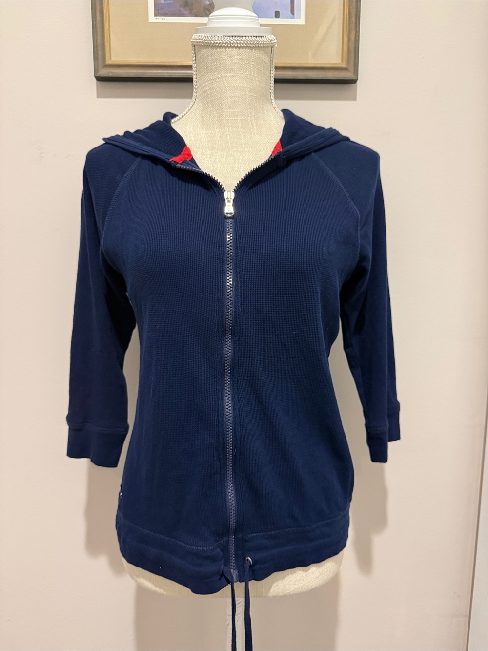 Lauren Ralph Lauren Active Waffle Knit Zipper Hoodie
